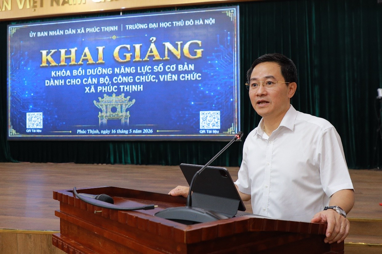 Bồi dưỡng năng lực số cơ bản cho cán bộ, công chức, viên chức xã Phúc Thịnh