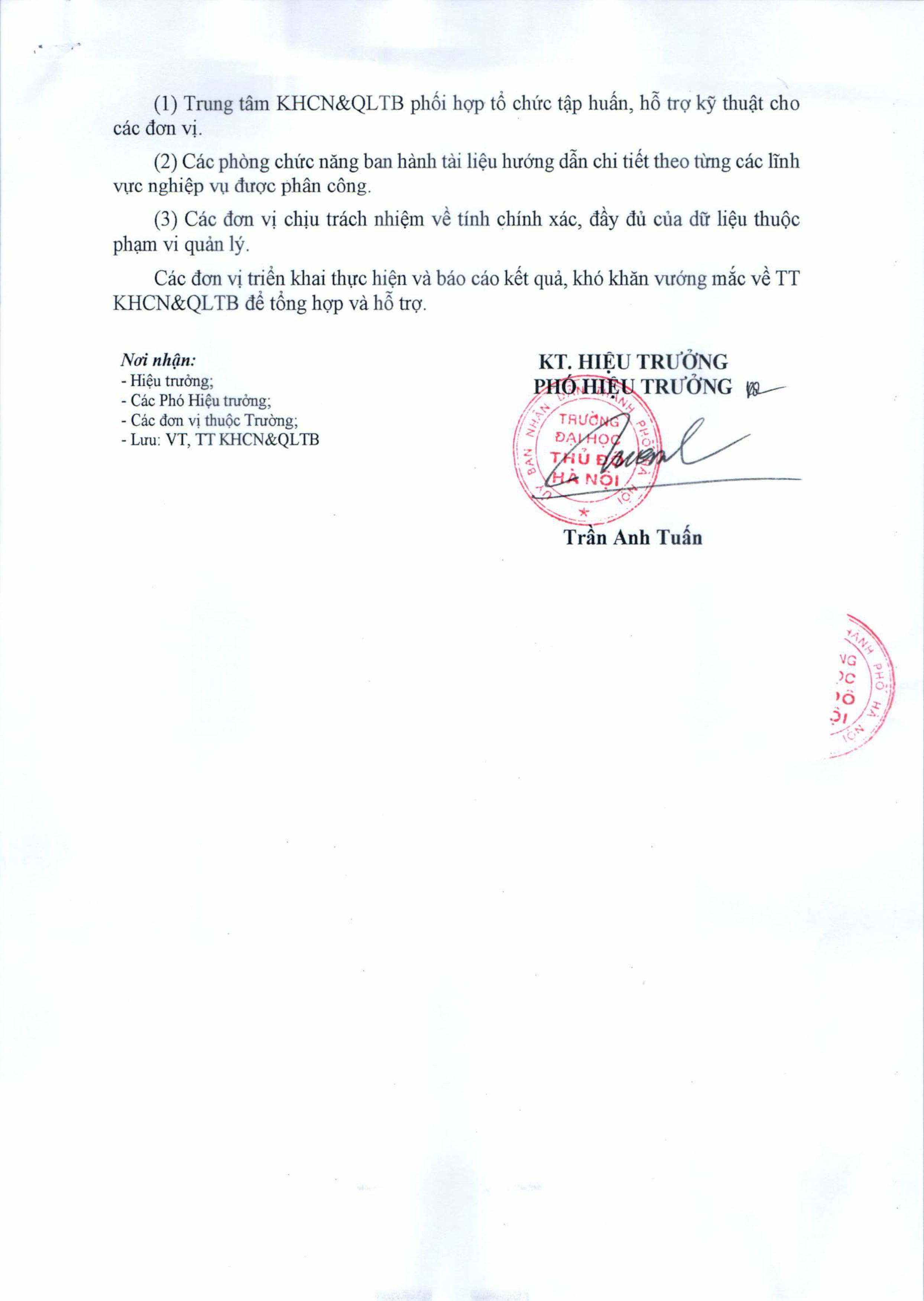 Thông báo hướng dẫn thực hiện sử dụng phần mềm đại học số