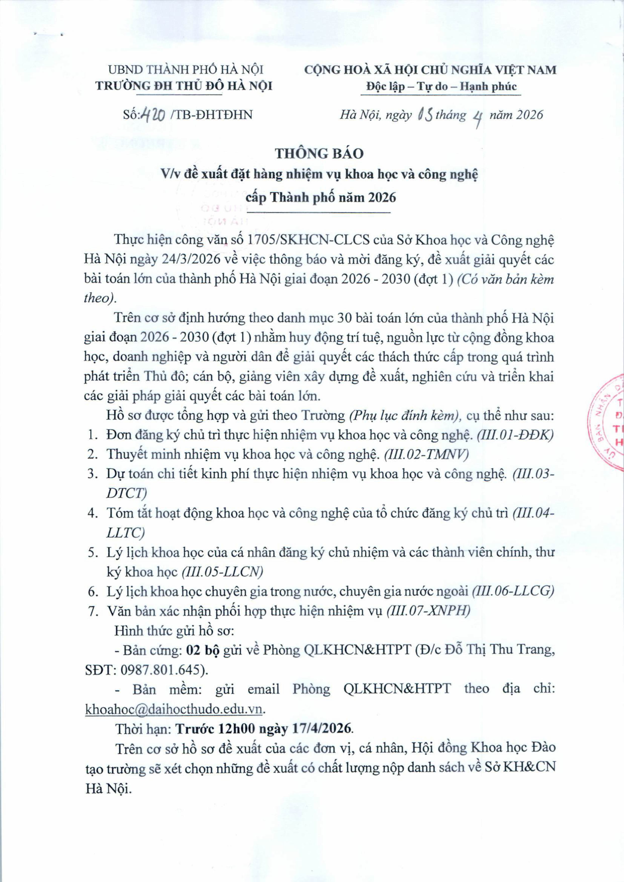 đề xuất đặt hàng nhiệm vụ khoa học và công nghệ