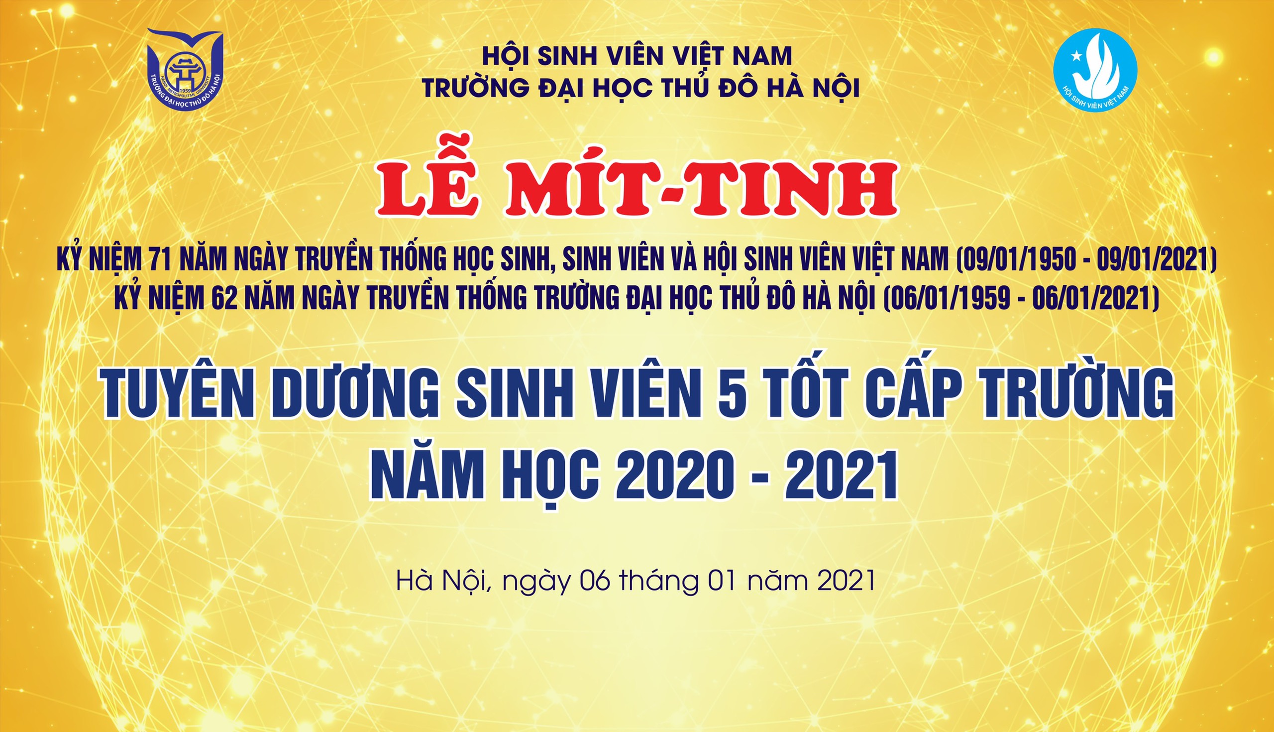 Lễ kỉ niệm 71 năm Ngày truyền thống Học sinh sinh viên và 62 năm Ngày truyền thống Trường Đại học Thủ đô Hà Nội
