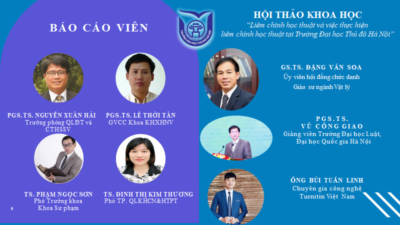 Thông tin về Hội thảo khoa học “Liêm chính học thuật và việc thực hiện liêm chính học thuật tại Trường Đại học Thủ đô Hà Nội”