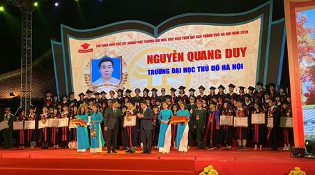 Sinh viên trường Đại học Thủ đô Hà Nội được tuyên dương Thủ khoa xuất sắc